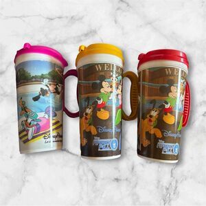 3 Walt Disney World Rapid Fill Refillable Mugs Disney Parks Cup Donald Mickey